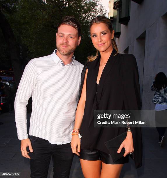 Brian McFadden and Vogue Williams attending the Stealing Banksy? VIP event at the ME Hotel on April 24, 2014 in London, England.