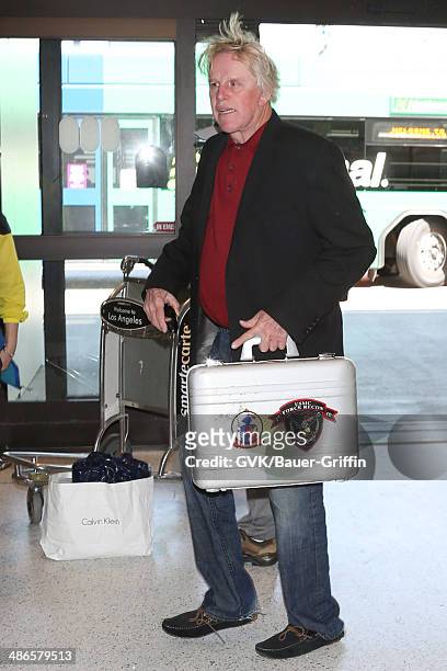 Gary Busey seen at LAX on April 24, 2014 in Los Angeles, California.