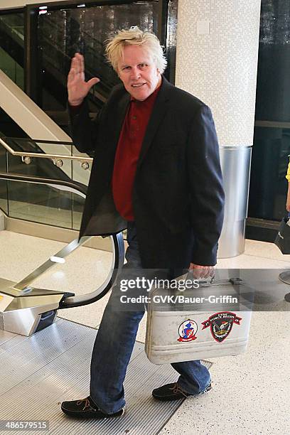 Gary Busey seen at LAX on April 24, 2014 in Los Angeles, California.