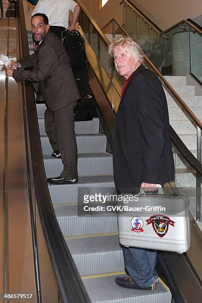 Gary Busey seen at LAX on April 24, 2014 in Los Angeles, California.