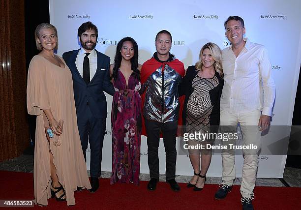 Tony Hsieh and guests arrive at Zappos Couture celebration of 20 years of fashion gallery & auction in support of Las Vegas DRESS FOR SUCCESS at The...