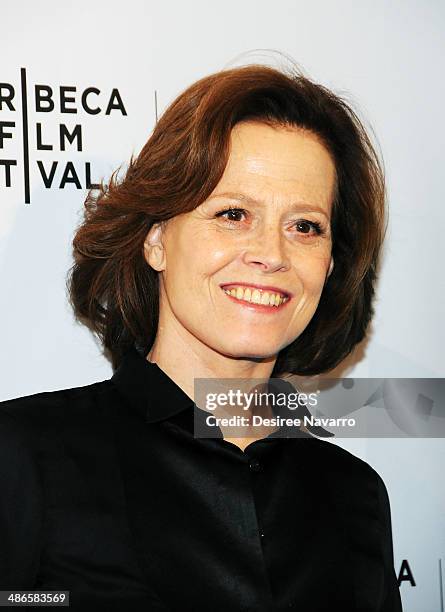 Actress Sigourney Weaver attends the Shorts Program: City Limits during the 2014 Tribeca Film Festival at AMC Loews Village 7 on April 24, 2014 in...
