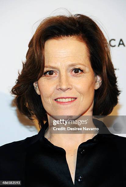 Actress Sigourney Weaver attends the Shorts Program: City Limits during the 2014 Tribeca Film Festival at AMC Loews Village 7 on April 24, 2014 in...