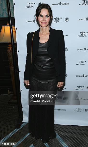 Courteney Cox attends the "Just Before I Go" Premiere after party during the 2014 Tribeca Film Festival sponsored by Bombay Sapphire at The Flatiron...