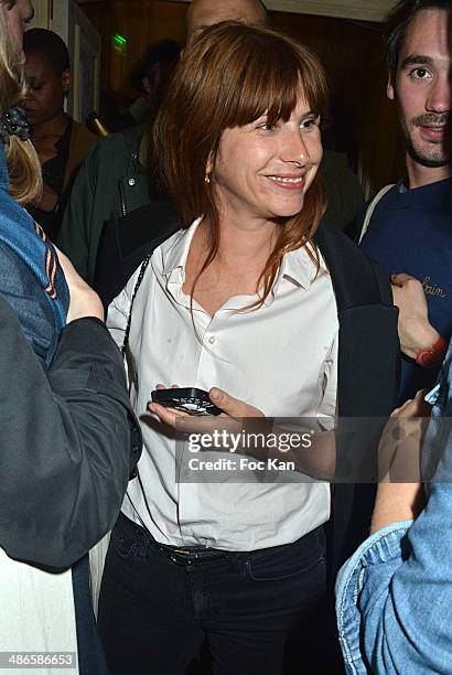 Cecile Togni attends the 'Vers L'Infini Et Au Dela' Mathieu Cesare Book Launch Cocktail at Lo/A Edition Rue Volney on April 24, 2014 in Paris, France.