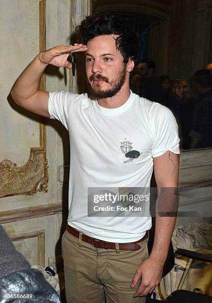 Mathieu Cesar attends the 'Vers L'Infini Et Au Dela' Mathieu Cesare Book Launch Cocktail at Lo/A Edition Rue Volney on April 24, 2014 in Paris,...