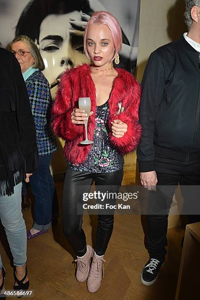 Model Nastassia attends the 'Vers L'Infini Et Au Dela' Mathieu Cesare Book Launch Cocktail at Lo/A Edition Rue Volney on April 24, 2014 in Paris,...