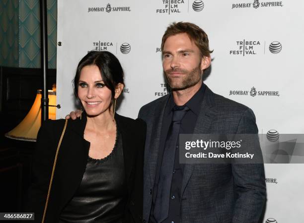 Director Courteney Cox and Actor Seann William Scott attend the official after party for Courteney Cox's directorial debut "Just Before I Go" hosted...