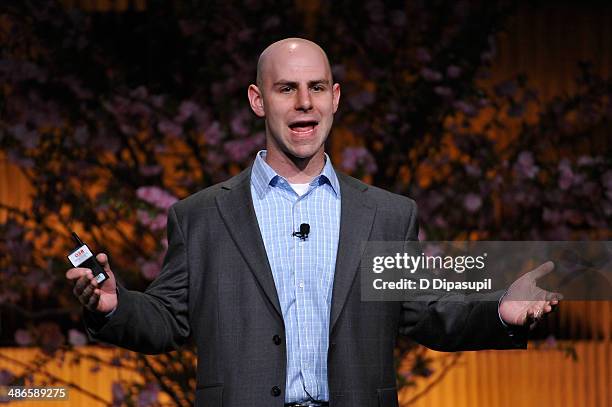 Adam Grant speaks on stage during THRIVE: A Third Metric Live Event at New York City Center on April 24, 2014 in New York City.