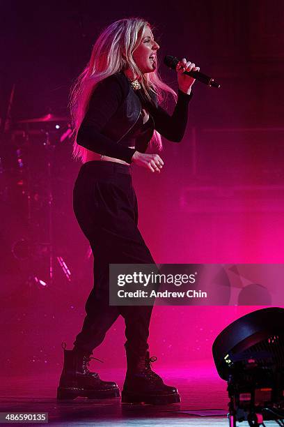 Singer Ellie Goulding performs at Orpheum Theatre on April 24, 2014 in Vancouver, Canada.