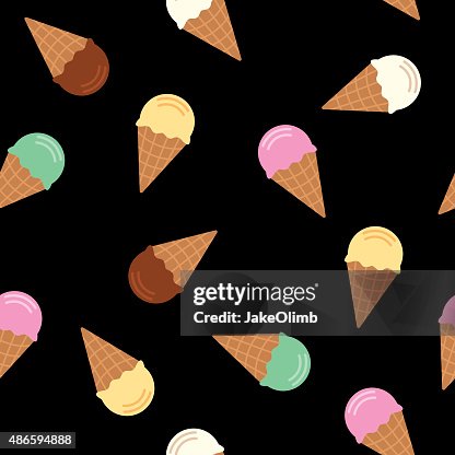 Ice Cream Cone Pattern Flavors Ice Cream Cone Pattern Flavors