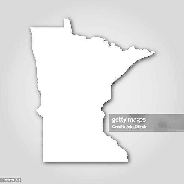 minnesota silhouette white - minnesota stock illustrations