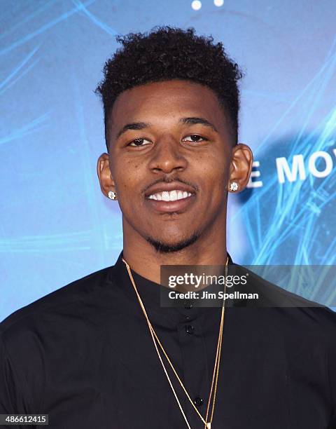 Basketball player Nick Young attends the "The Amazing Spider-Man 2" New York Premiere on April 24, 2014 in New York City.