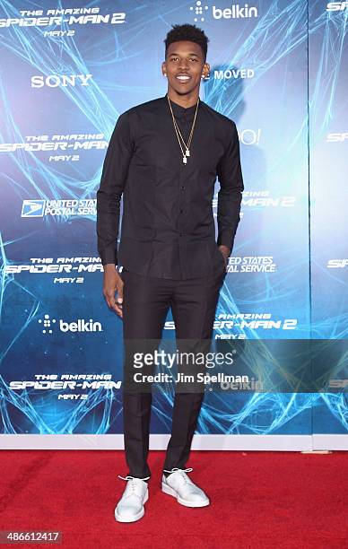 Basketball player Nick Young attends the "The Amazing Spider-Man 2" New York Premiere on April 24, 2014 in New York City.