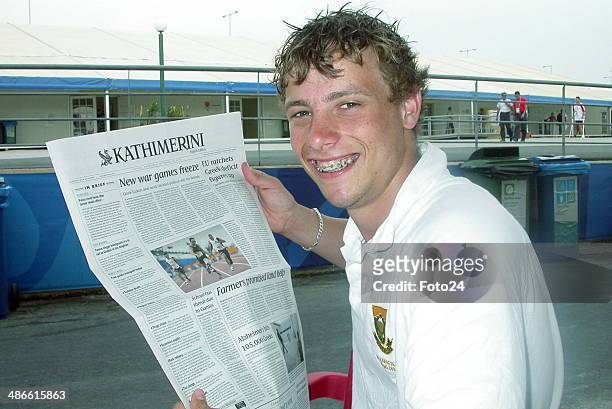 South African paralympic champion, Oscar Pistorius on September 22, 2004 in Greece, Athens.