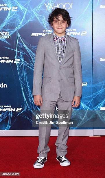 Noah Lomax attends the "The Amazing Spider-Man 2" New York Premiere on April 24, 2014 in New York City.