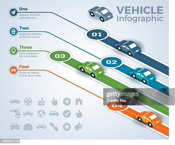 car vehicle and driving infographic - odometer 幅插畫檔、美工圖案、卡通及圖標