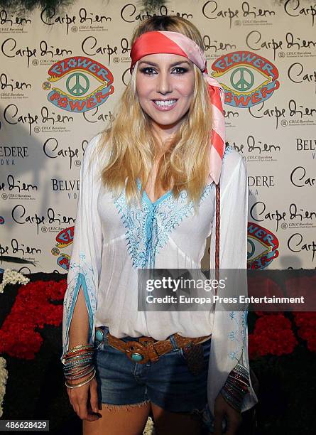 Berta Collado attends the 'Flower Power' party at Carpe Diem club on April 24, 2014 in Barcelona, Spain.