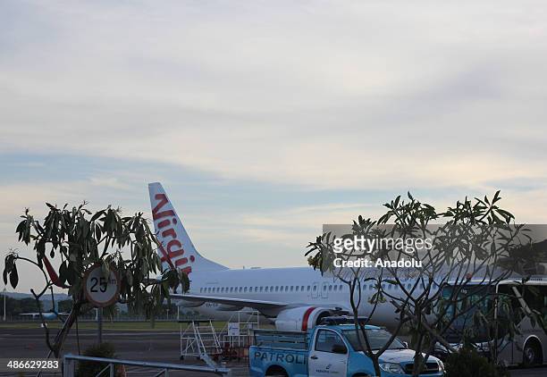 Virgin Australia plane is seen at International Ngurah Rai Airport in Bali, Indonesia on April 25, 2014. An Indonesian airport went on alert Friday...