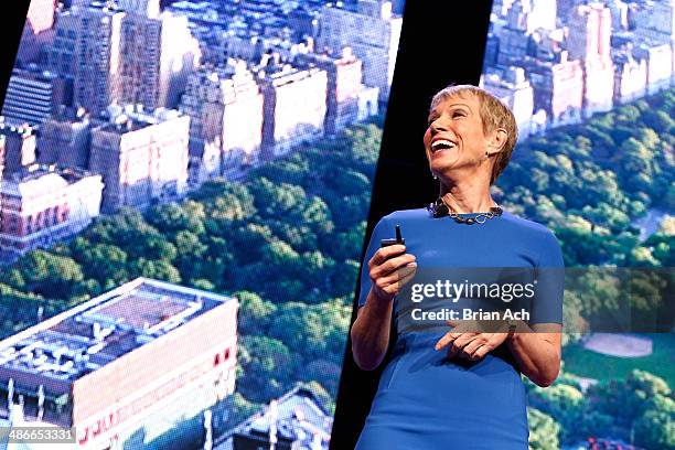 Barbara Corcoran speaks on stage at NAPW 2014 Conference - Day 2 on April 25, 2014 in New York City.