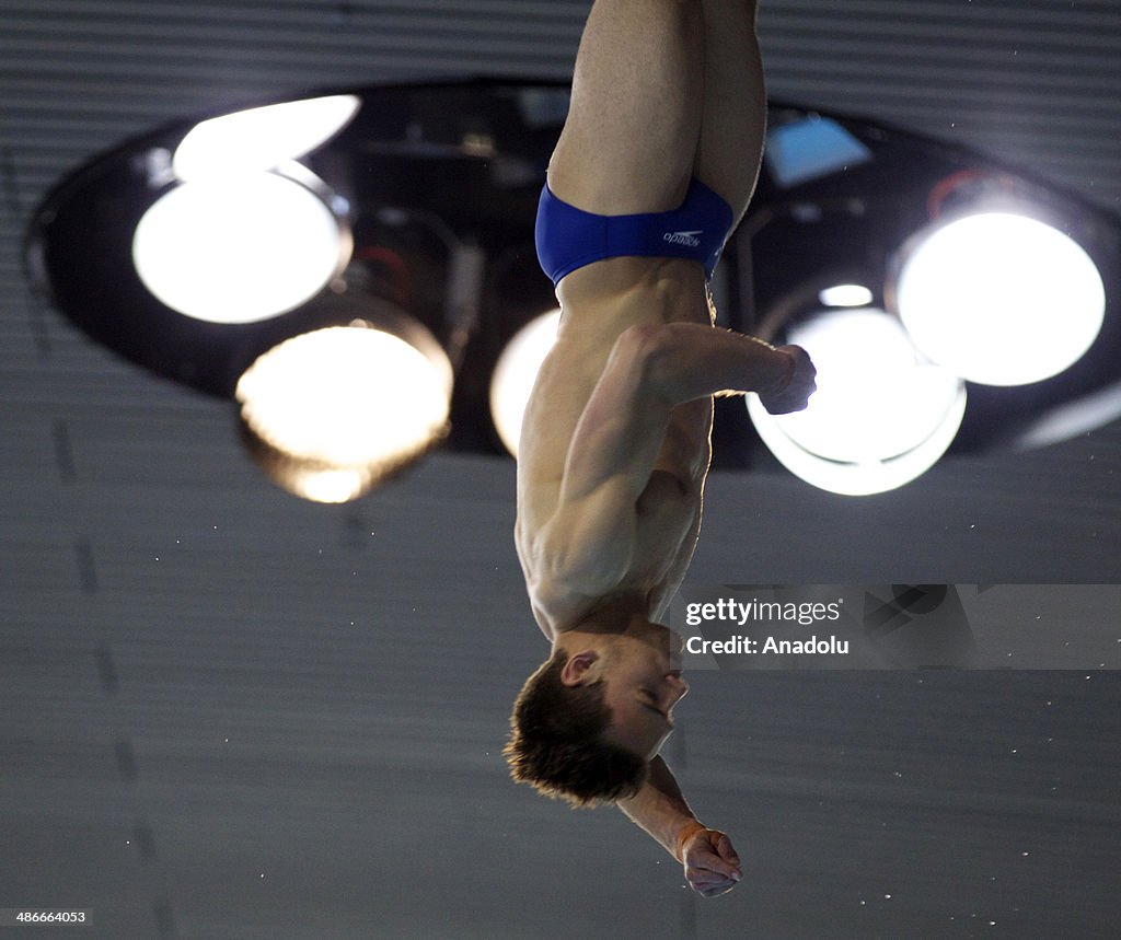 Training of English diver Tom Daley