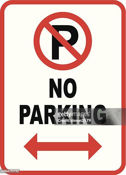 illustrazioni stock, clip art, cartoni animati e icone di tendenza di divieto di parcheggio isolato su bianco - parking sign