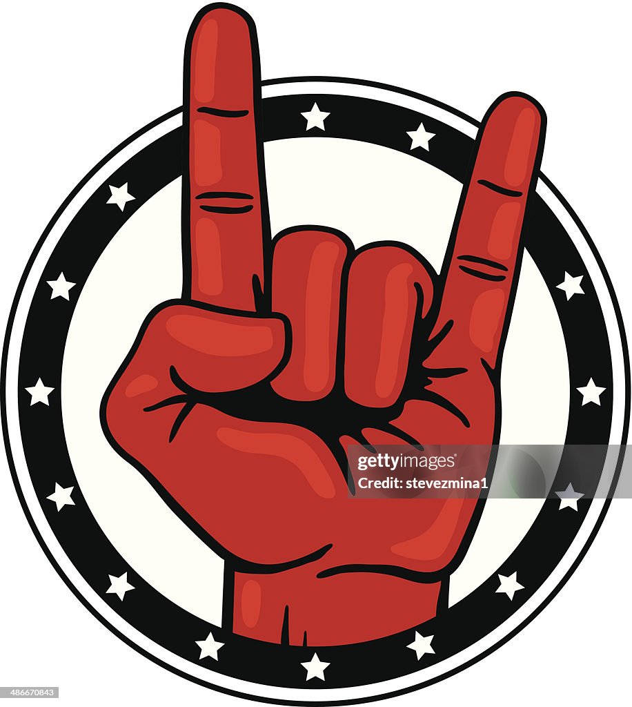 Rock And Roll Hand Sign Vector