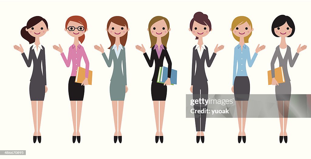Alegre negocios mujeres