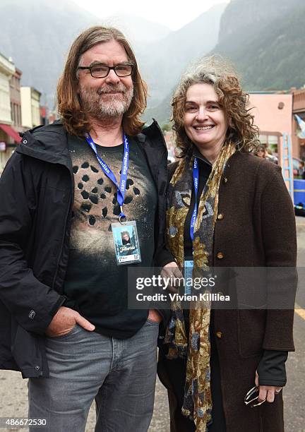 Filmmakers Roger Miller and Debra McLaughlin attend the Opening Night Feed at the 2015 Telluride Film Festival on September 4, 2015 in Telluride,...