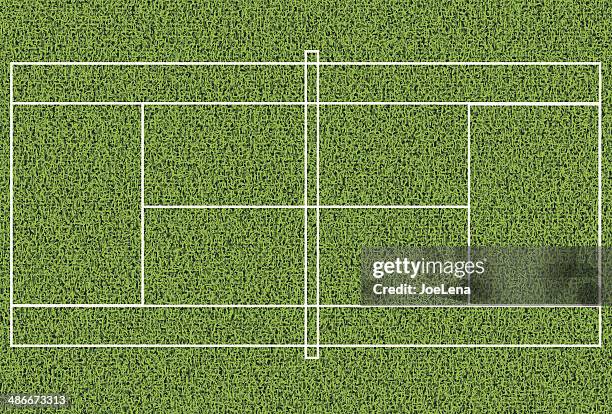 tennis grass court - base line stock illustrations
