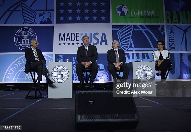 John Podesta, counselor to President Obama, U.S. Agriculture Secretary Tom Vilsack, Energy Secretary Ernest Moniz, and Commerce Secretary Penny...