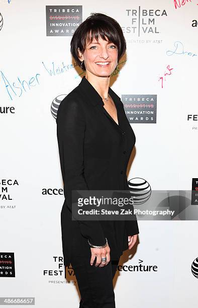 Regina Dugan attends the The Disruptive Innovation Awards during the 2014 Tribeca Film Festival>> at Jack H. Skirball Center for the Performing Arts...