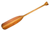 wooden canoe paddle