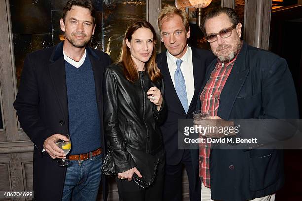 Dougray Scott, Claire Forlani, Julian Sands and Julian Schnabel attend an exclusive dinner hosted by Charles Finch, Mulberry and PORTER Magazine for...