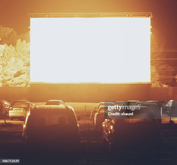 drive-in movie - drive in cinema stock-fotos und bilder