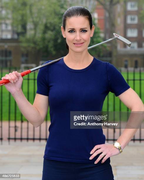 Kirsty Gallacher attends a photocall to launch the 'Performace Putting Challenge' at Duke of York Square on April 25, 2014 in London, England.