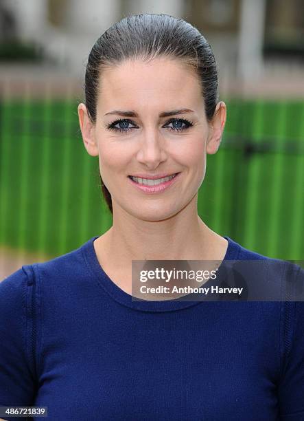 Kirsty Gallacher attends a photocall to launch the 'Performace Putting Challenge' at Duke of York Square on April 25, 2014 in London, England.