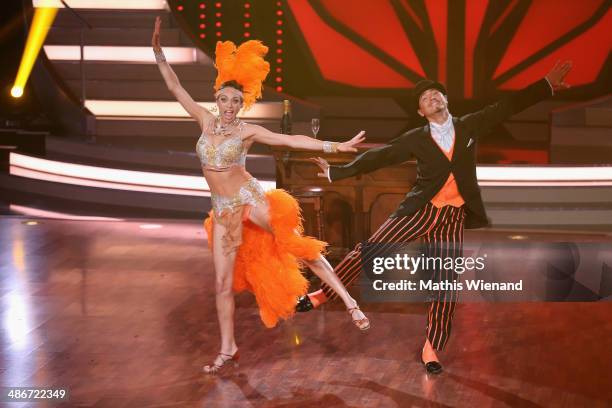 Lilly Becker and Erich Klann attend the 4th Show of 'Let`s Dance' on April 25, 2014 in Cologne, Germany.