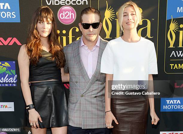 Alaia Baldwin, Stephen Baldwin, and Hailey Rhode Baldwin arrive to the IIFA Magic of the Movies at MIDFLORIDA Credit Union Amphitheatre on April 25,...