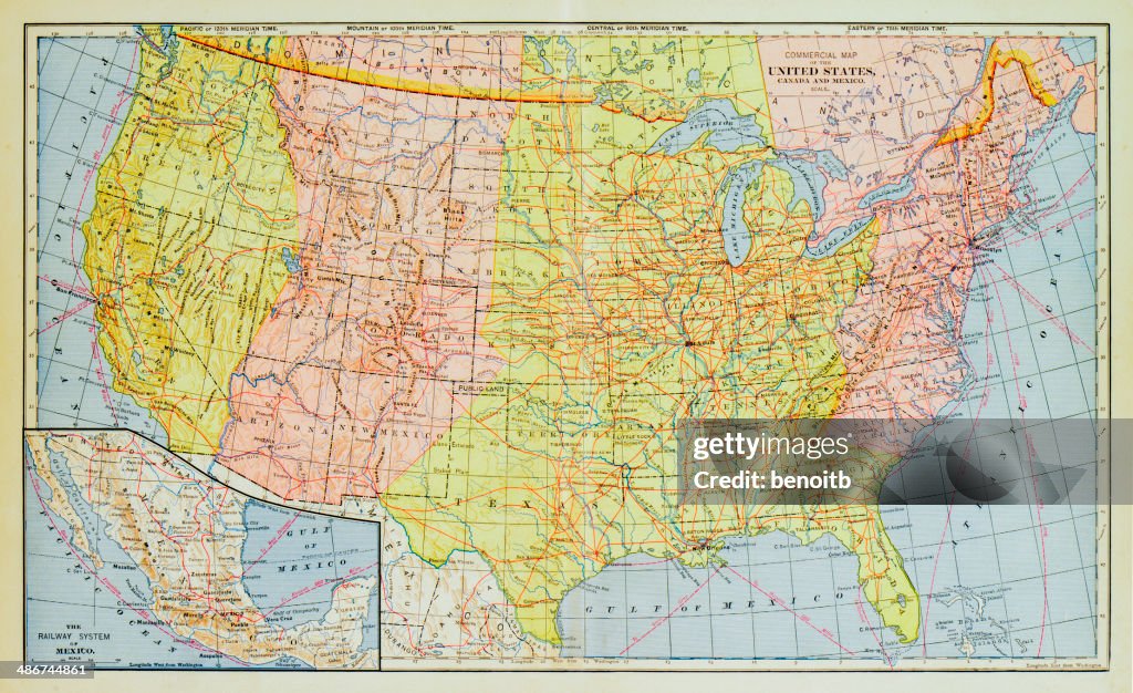 1883 United States Map