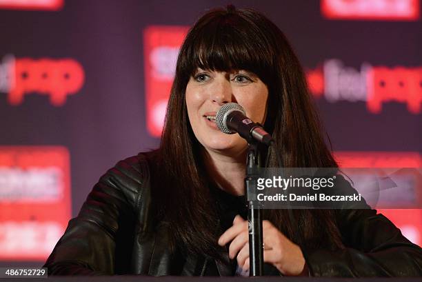 Eve Myles attends the 2014 Chicago Comic and Entertainment Expo at McCormick Place on April 25, 2014 in Chicago, Illinois.