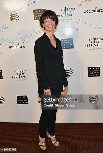 Regina Dugan attends The Disruptive Innovation Awards during the 2014 Tribeca Film Festivalat at NYU Skirball Center on April 25, 2014 in New York...