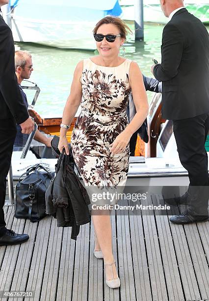 Actress Catherine Frot attends day 3 of the 72nd Venice Film Festival on September 4, 2015 in Venice, Italy.