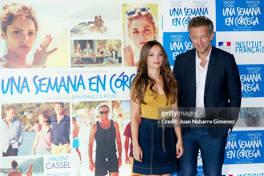 Vincent Cassel and Lola Le Lann Attend a Photocall for  'Un moment d'egarement' (Una Semana En Corcega)