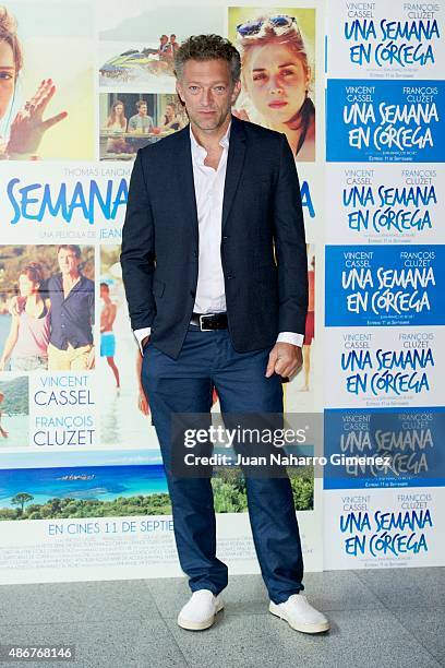 Vincent Cassel attends 'Un moment d'egarement' photocall at Instituto Frances on September 5, 2015 in Madrid, Spain.