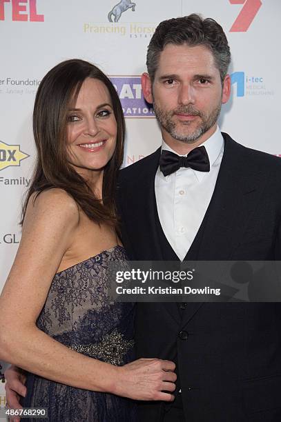 Eric Bana and Rebecca Gleeson arrive ahead of the Red Ball 2015 at the Grand Hyatt on September 5, 2015 in Melbourne, Australia.