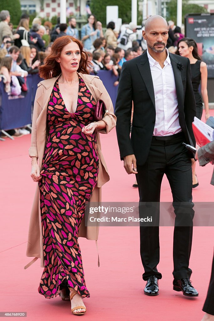 Actress Audrey Fleurot and Djibril Glissant arrive to attend the 41st