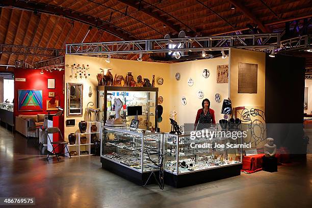 General view of atmosphere at the Los Angeles Modernism Show & Sale Opening Night Party to benefit P.S. Arts Presented by Jaguar Land Rover, a proud...