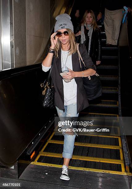 Sarah Hyland seen at LAX on April 25, 2014 in Los Angeles, California.