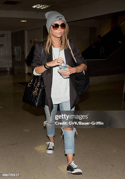 Sarah Hyland seen at LAX on April 25, 2014 in Los Angeles, California.